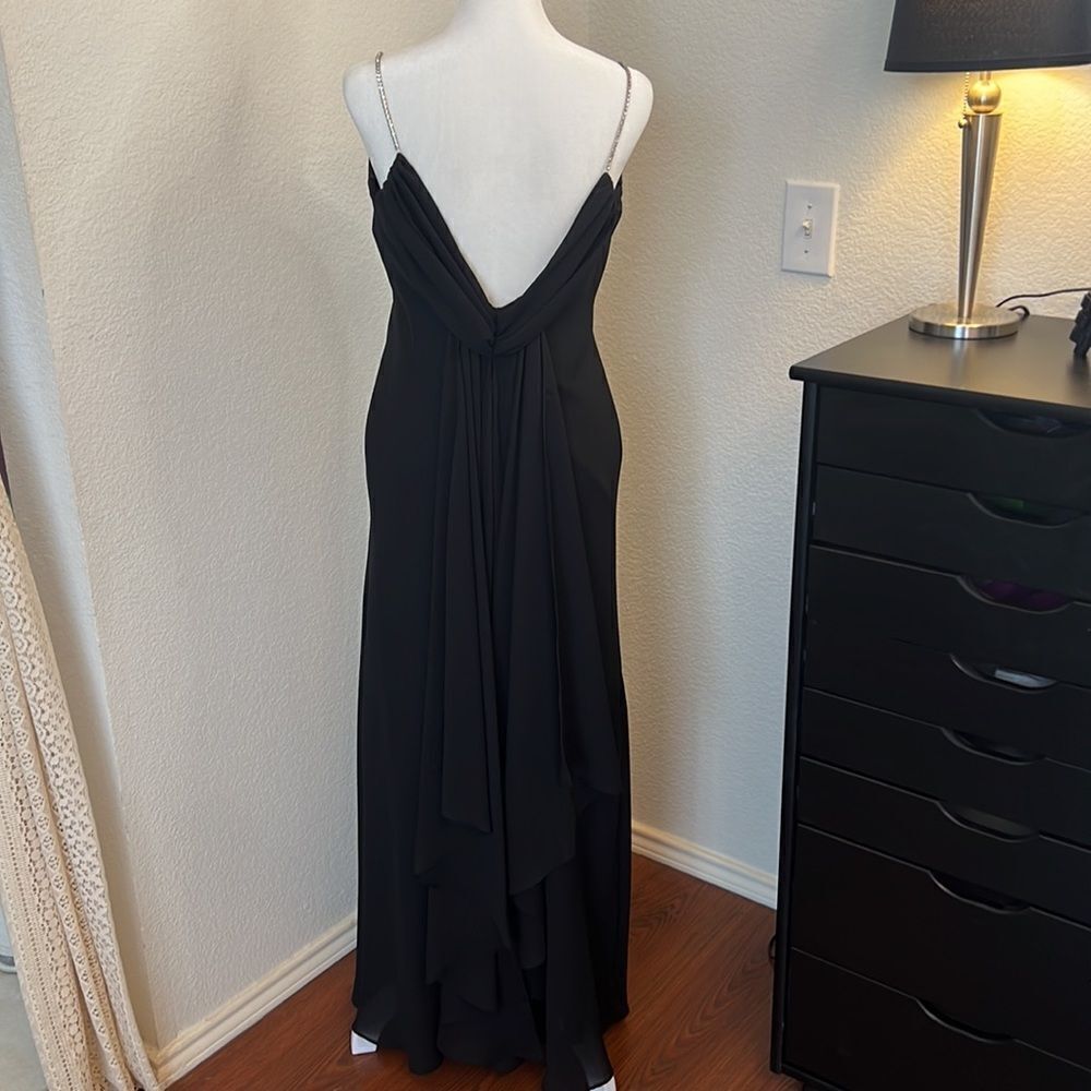 Dave & Johnny Black Dress with Delicate Straps - Picture 5 of 7